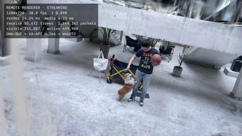 4DGS dynamic preview rendered by the AMD Radeon reference Viewer